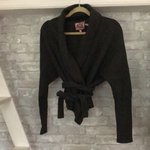 Women’s wrap knit sweater